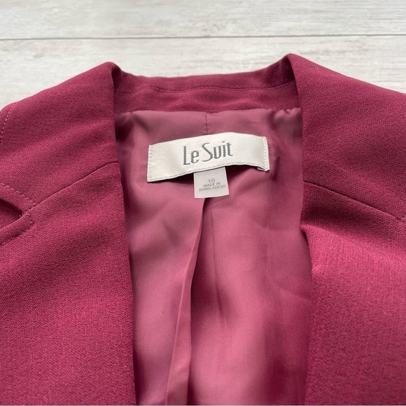 Le Suit One Button Jacket Cabaret Blazer Size 10 - Picture 4 of 7